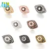Top Quality CZ Connector Jewelry ECO-Friendly Evil Eye Micro Pave Charm ICSP009, Size 19.1*9.6 mm