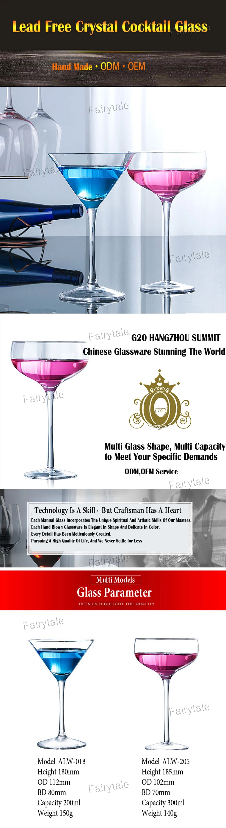 Fancy Bar Ware Luxury Hand Made Cocktail Crystal Champagne Saucer Glass