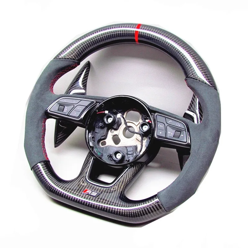 Auto Racing Car Steering Wheel For Audi Rs3 Rs5 S3 S4 S5carbon Fiber