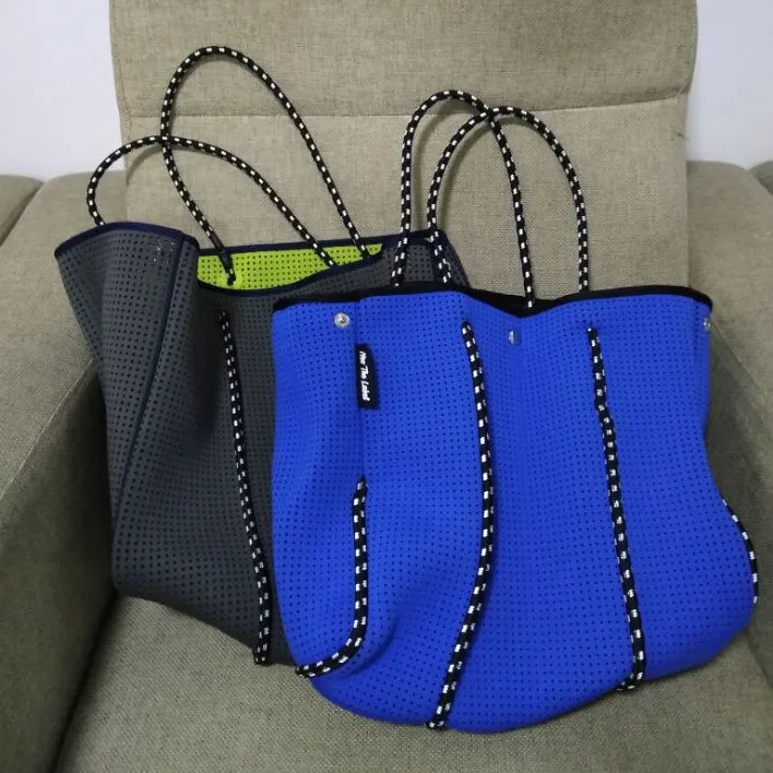 perforated neoprene tote bag