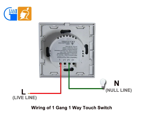 1 way touch switch схема подключения