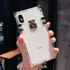 Square Transparent Luxury silicone Soft Phone Case For iPhone XS Max