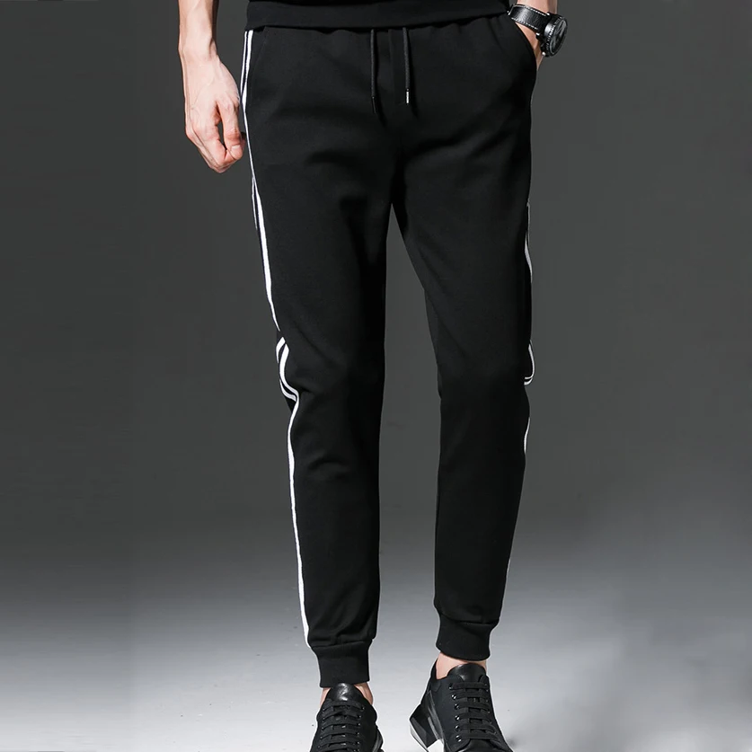 black side stripe pants