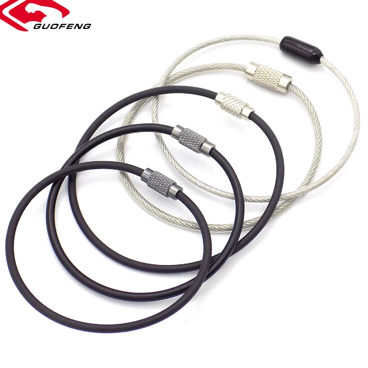 color steel wire key ring.steel wire key chain.steel wire luggage tag ring