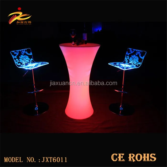 Glowing Led Bar Furniture Light Up Cocktail Table And Chairs