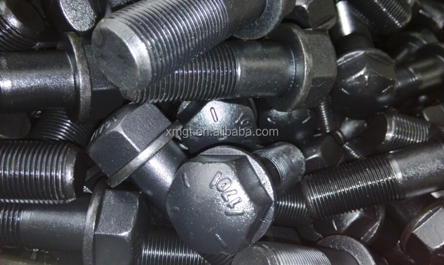 12.9 Grade Excavator Track Shoe Bolts And Nuts High Tensile Hardness