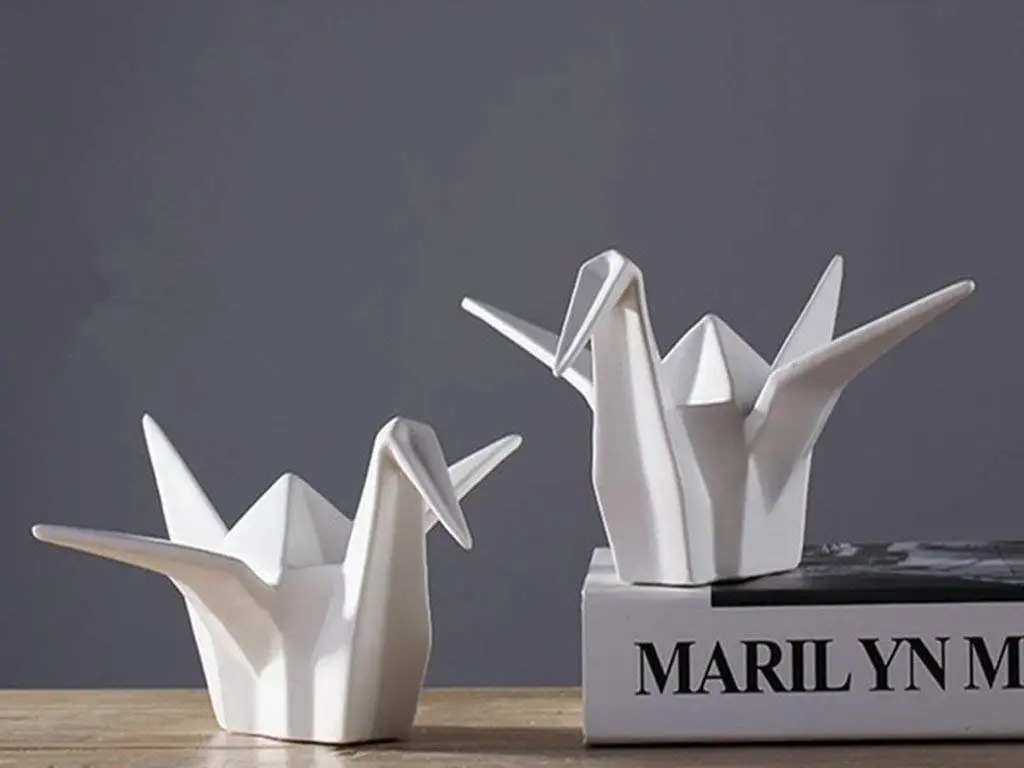 Ceramic papercranes Home decoration, home furnishing articles, business gifts