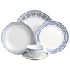 Fiesta dinnerware blue snowflake coupe plate tea cup dinner set tableware for dinner