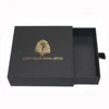 texture black with gold foil logo custom slide out shoe hair gift draw box package drawer paper box