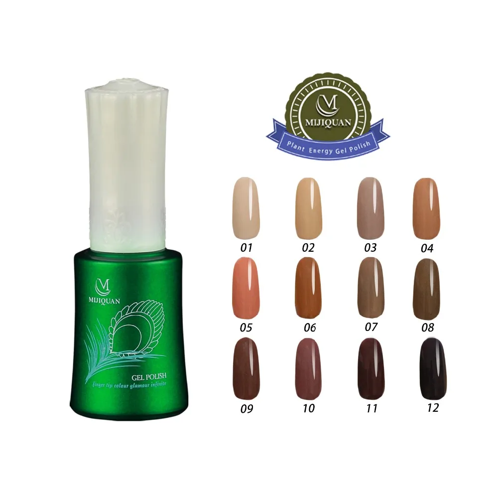 Free shipping Toffee Series 6 pcs MIJIQUAN Gel Nail Polish 15ml 12 colors for choice
