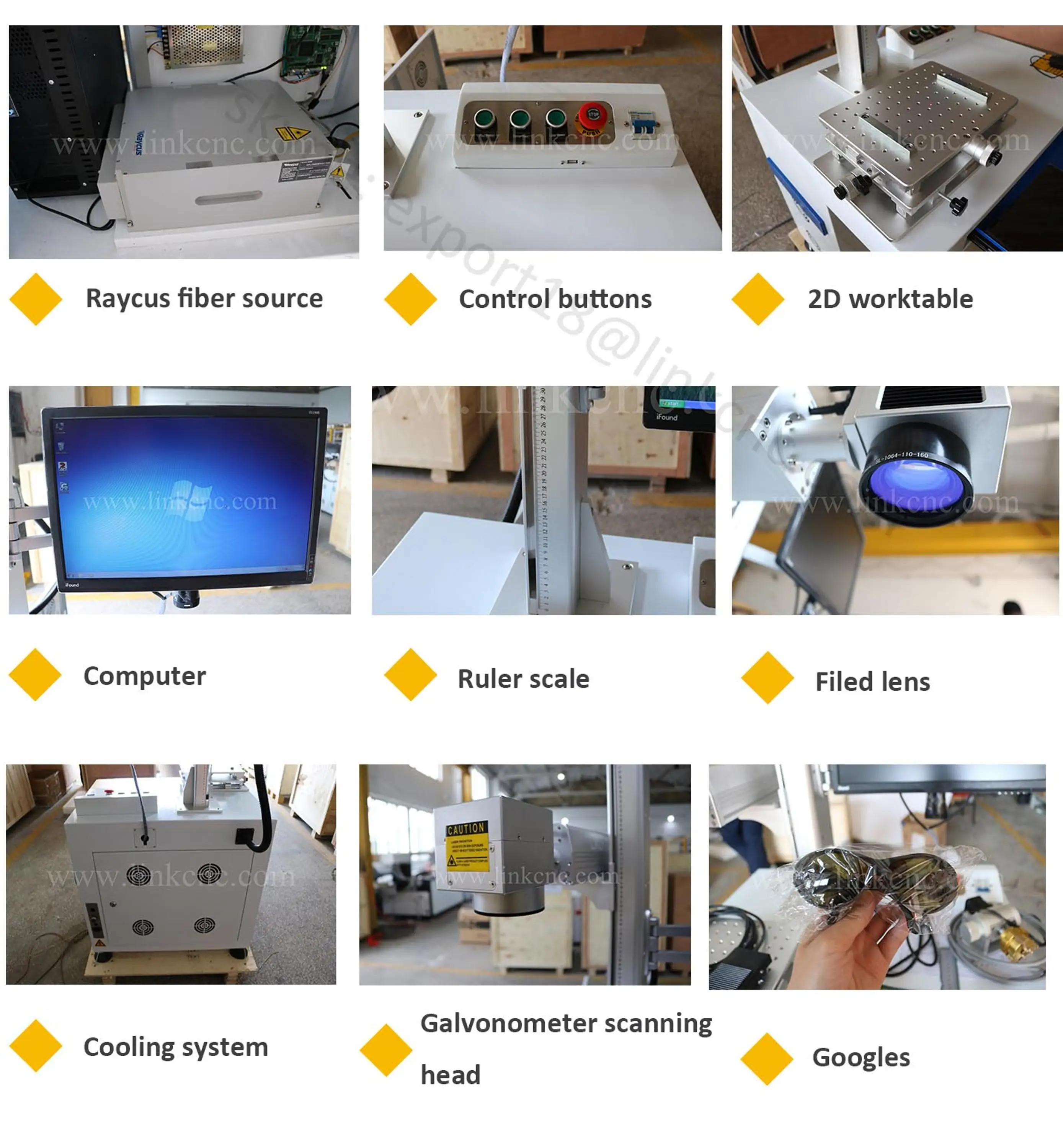high preicision fast speed low maintenance 20w laser marking machine with raycus fiber generator
