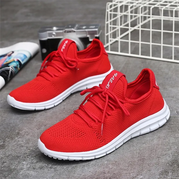 Oem Wholesale Knitted Fabric Sport Sneakers Footwear Women Running ...