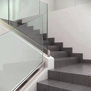 Modern Design Aluminium U Channel Stair Glass Railing Kits - Buy Glass Railing Aluminium,Stair 
