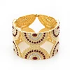 2019new fashion engraved bangle stretch gold bracelet for women zinc Alloy Drill-mounted Elastic stretch bangle