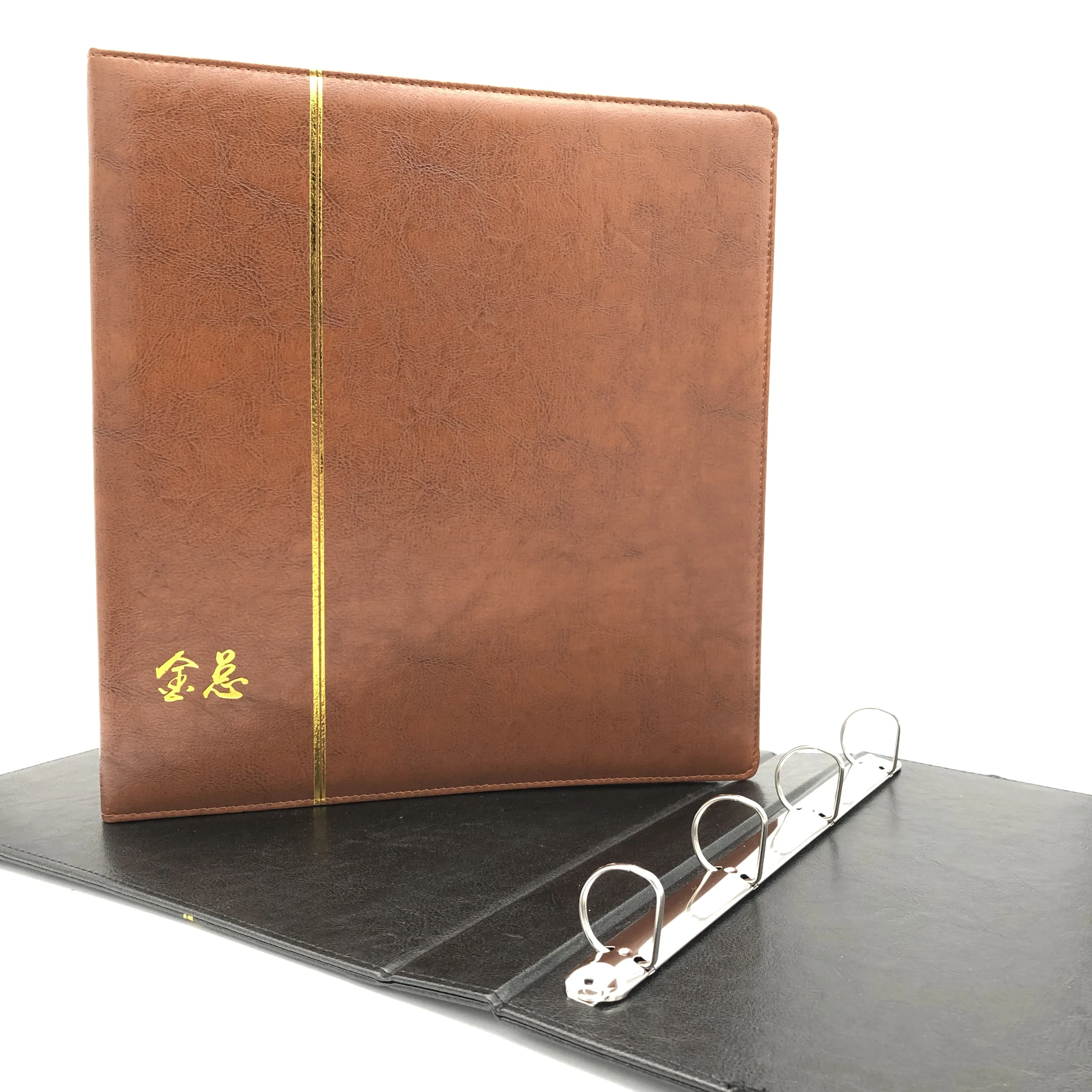 2d Ring Binder Pu Leather Compendium File Folder Buy 2 O Ring Binder