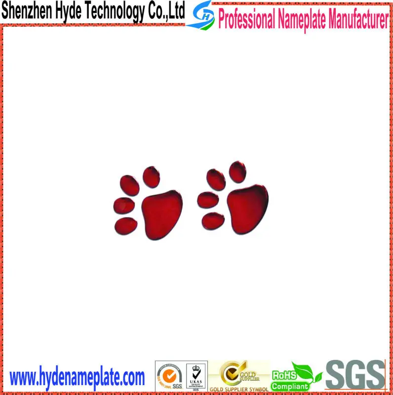 Kualitas Tinggi Dan Harga Murah 3d Jejak Kaki Anjing Mobil Stiker