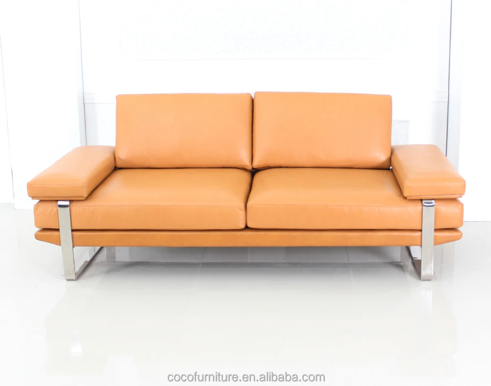 Grande Moderno Sofá De Cuero Italiano Cuero/tapicería De Cuero