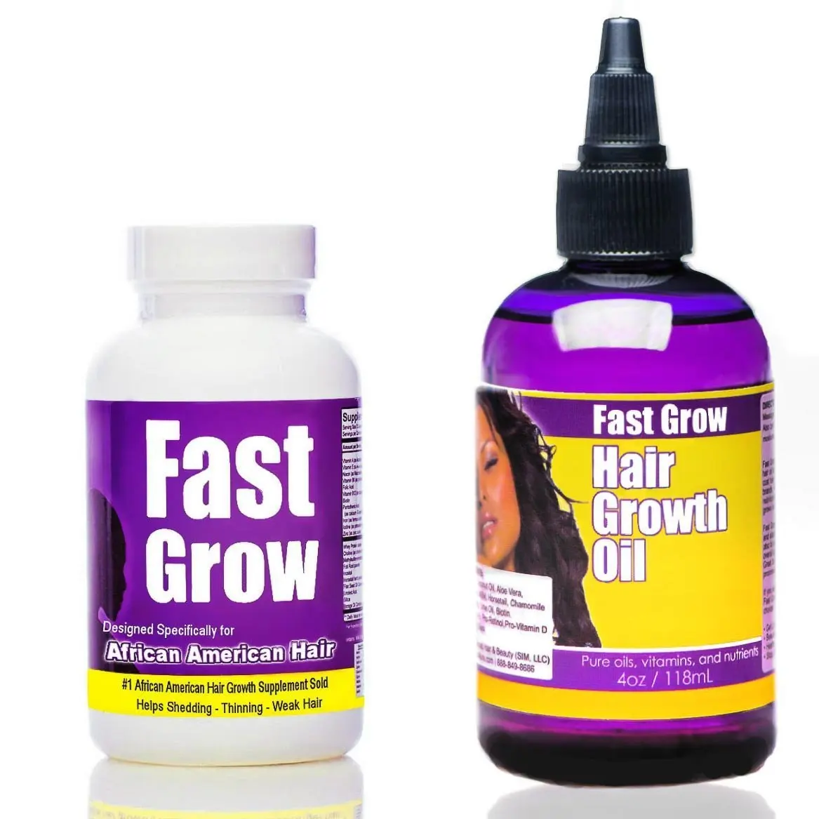 Buy Fast Grow Black Hair Vitamins And Fast Grow Oil Combo Longer Faster 