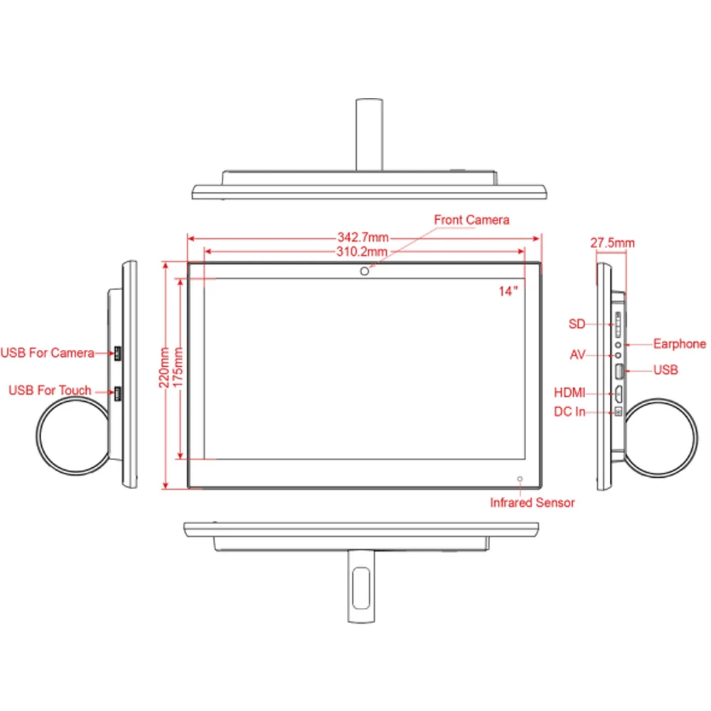 Most Popular 14 Inch Touch Screen Cctv Lcd Monitor 144hz 4k - Buy Cctv ...