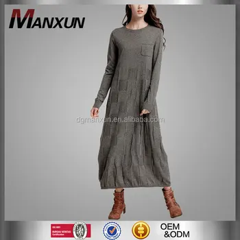 vestido de lã xadrez