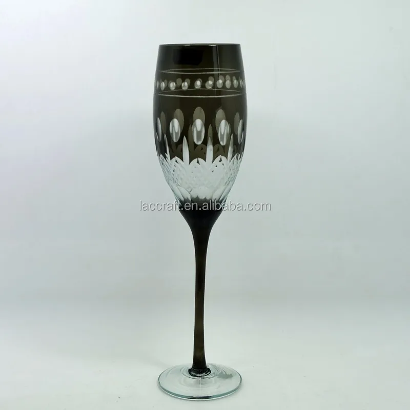 black crystal champagne glasses