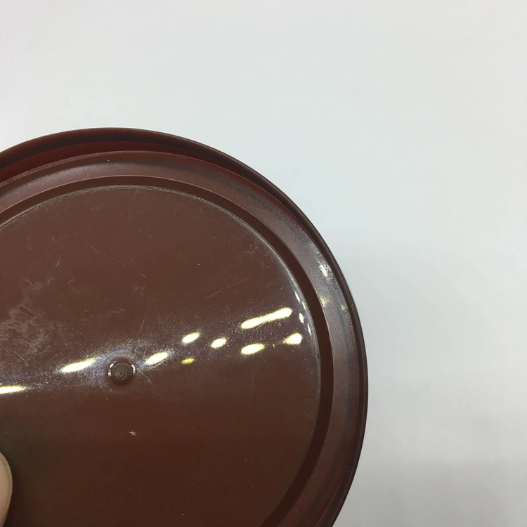 300 Size 76mm Inner Diameter 78mm Outer Diameter Chocolate Color Plastic Lid For Paper Can