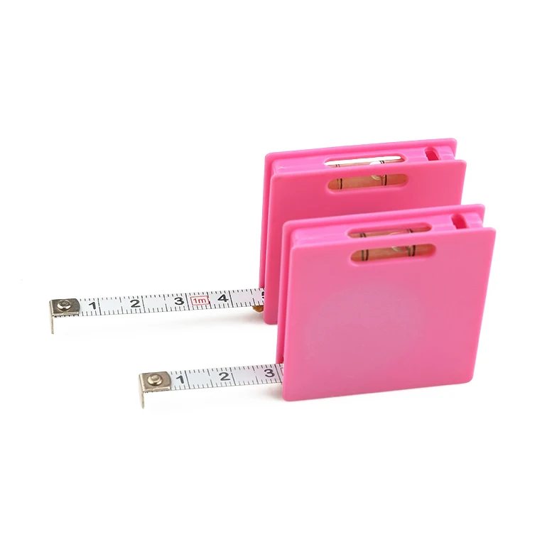 100cm/39inch Keychain Square Meter Bubble Level Tape Measure Mini Steel Measuring Tape Factory