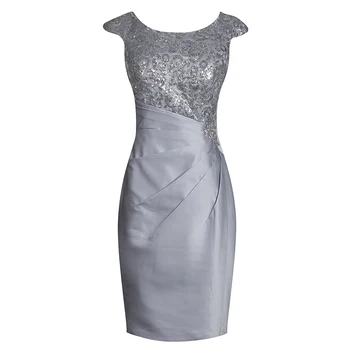 silver grey sequin dress