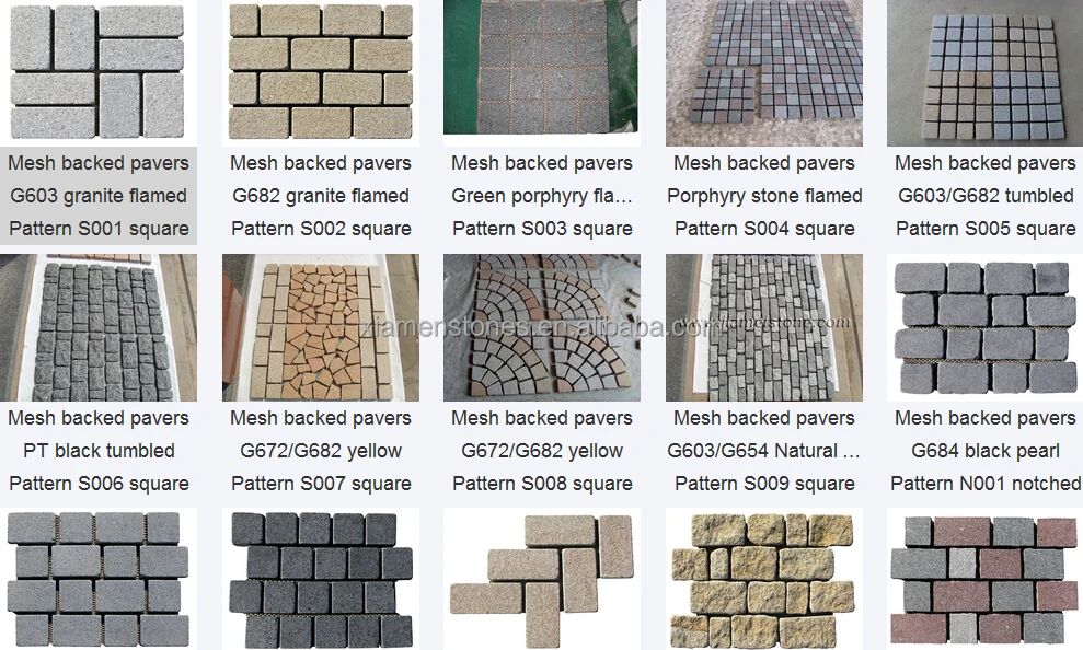 Cheap Outdoor Exterior Driveway 10x10x10 Granite Stone Crazing Paving