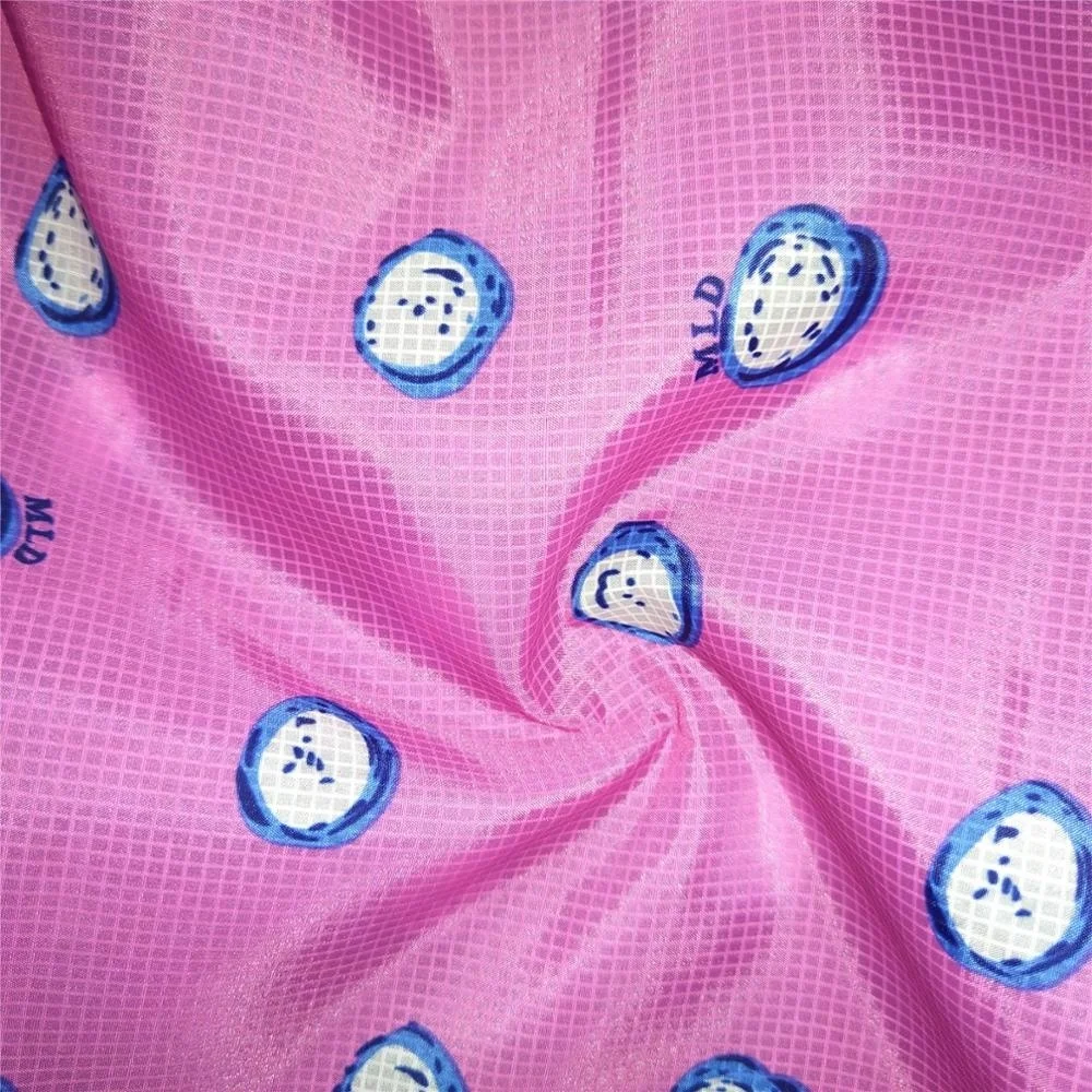 
380T 0.15 Semi-Elastic Ribstop fabric 100%Polyester printing fabric for the Garments 