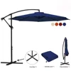 12 FT 3M 8 Ribs Luxury Foldable outdoor yard patio cantilever parasol garden umbrella