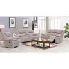 Frank Furniture best manufacturer Modern fashion Living room indoor soft beige glider sofa chair luxury 3 2 1 recliner sofa set