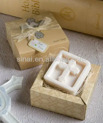 SNWF-F-8027 Stunning cross design guest soap favors