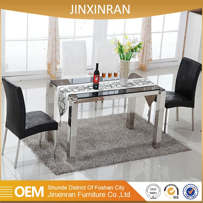 Großhandel esszimmer moderne lange schmale esszimmer glastisch-Esstisch