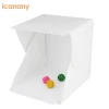 Mini 40/30/20cm foldable photo studio portable photo studio light box with 4 colors background 2 LED stripes optional