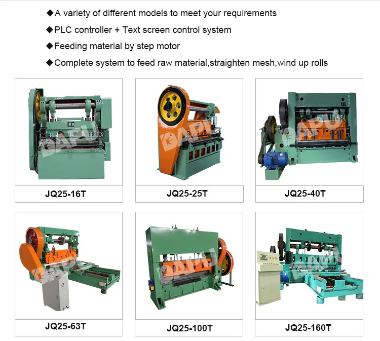 PLC control expanded fence metal mesh making machine