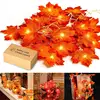 Thanksgiving 20LED 6.56ft Battery Powered Harvest Fall Maple Leaf Garlands String Light