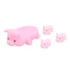 Soft rubber pig feature creative bath toy animal 4pcs