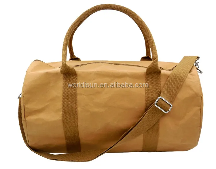 Customize Washable Kraft Paper Gym Sport Bag/outdoor Large Compartment