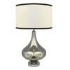 Small Moq Stained Bases Banker Cylinder Shades Mosaic Mushroom Silver Oil Glass Lamps For Home Decorative