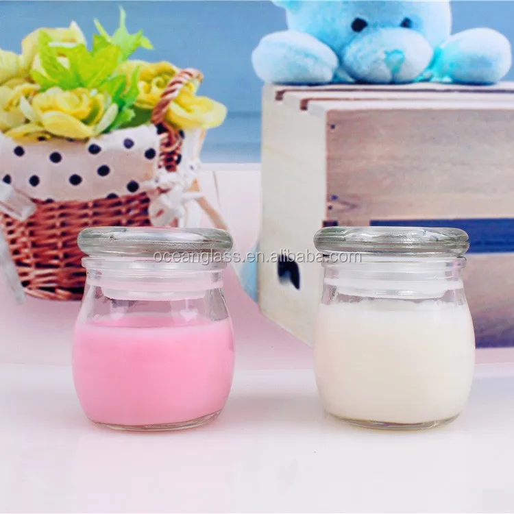 Free Sample 80ml Mini Glass Yogurt Container Glass Pudding Jar With Lid Buy 2oz Pudding Jar