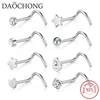 1.5Mm 2Mm 2.5Mm 3Mm 925 Sterling Silver Cz Nose Bone Studs Rings