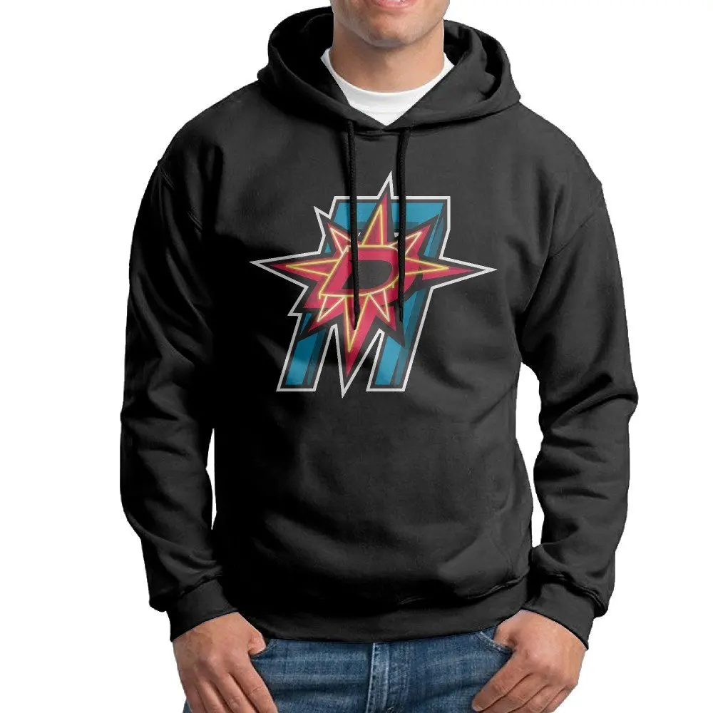 MCDB Men's Dallas Neon Lights Stars Sports Hoodies Black