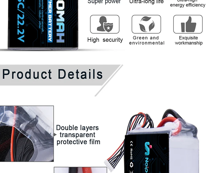 Factory High Quality 6s 22.2v 20000mah Lipo Battery pack 20C 25C