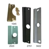 Out-swinging doors silver/black steel door lock latch protector