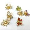 butterfly copper brass flower acrylic rhinestones jewelry findings charm decorative embellishment earrings brooch necklaces