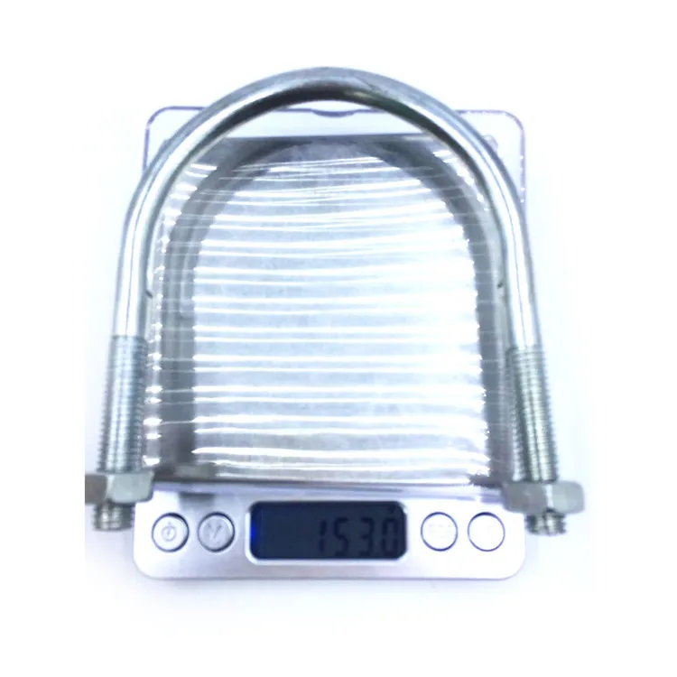 Factory Direct Supply Zinc Plated Steel U-Bolt Power Fittings U-hoop Poles Flat Iron Hoop