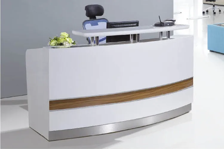 Newest Beautiful Salon Used Curved Modern Desk Reception Buy