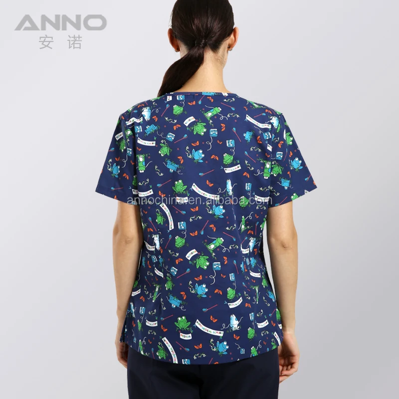 Hot selling Veterinary nurses uniform design pictures scrubs wholesale
