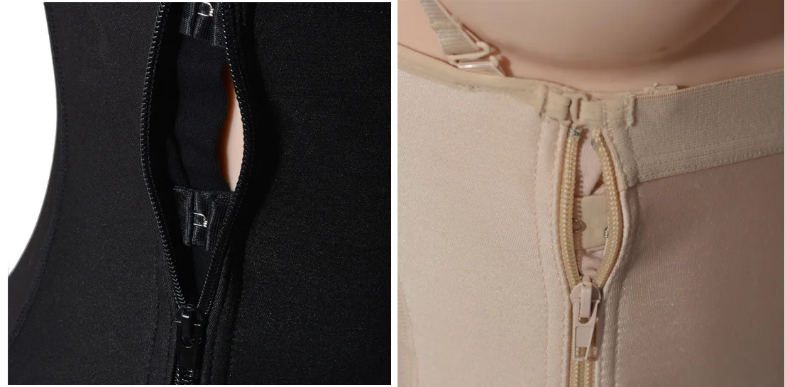 Fajas Colombianas Body Shaper Women Zipper Firm Control Shapewear Bodysuit With Open Crotch